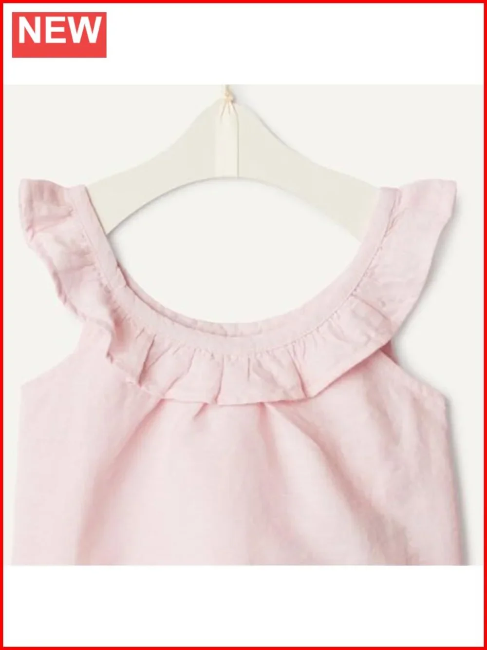 Toddler Baby Girls Cotton Linen Ruffle Top & Shorts Set Sleeveless